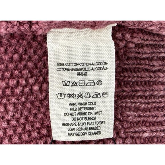 Free People Mauve Knit Sweater Cardigan Moto Jacket | Boho Coastal Grandmother M - Picture 15 of 16